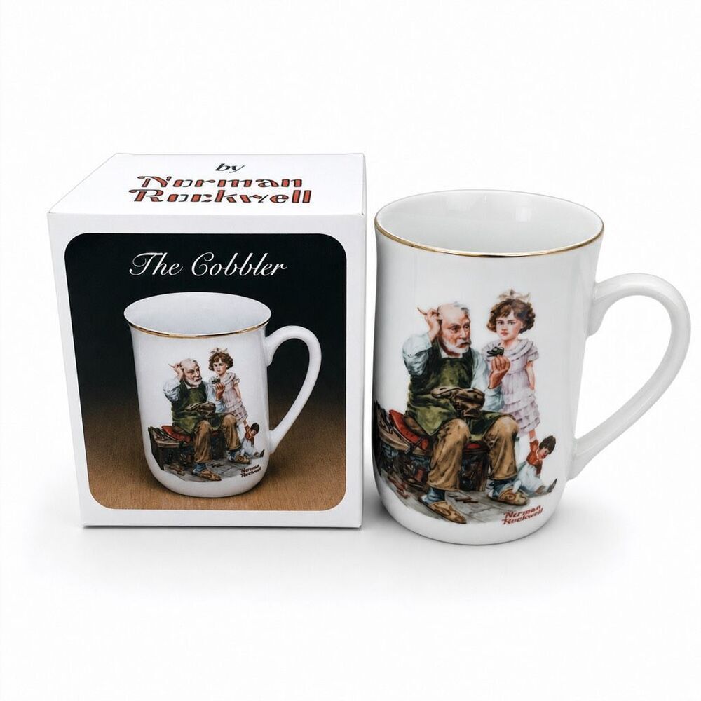 The Gobbler Porcelain Mug By Norman Rockwell *New*